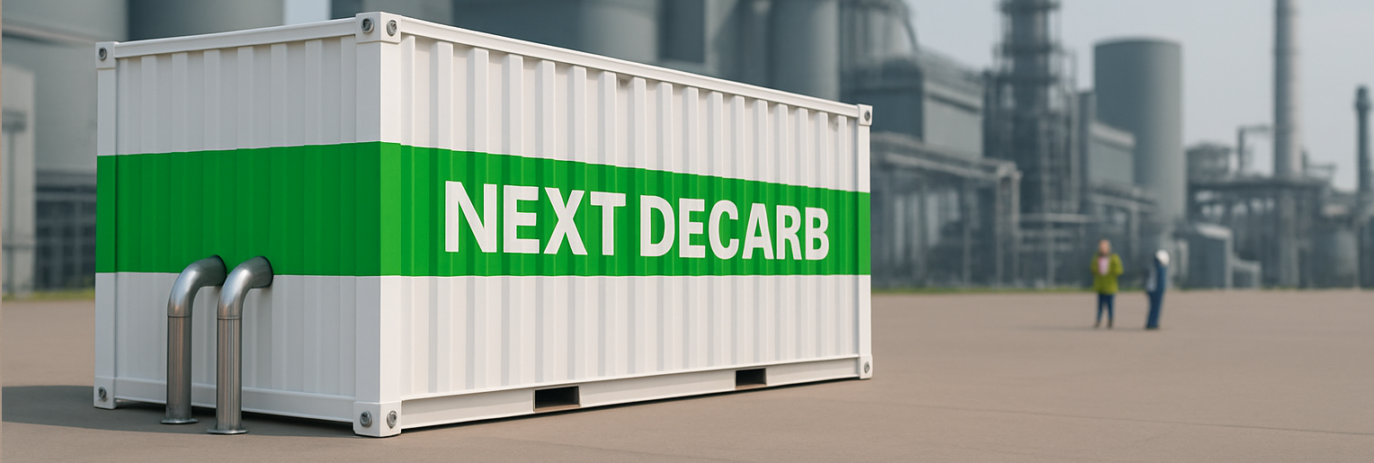 NEXT DECARB container illustration